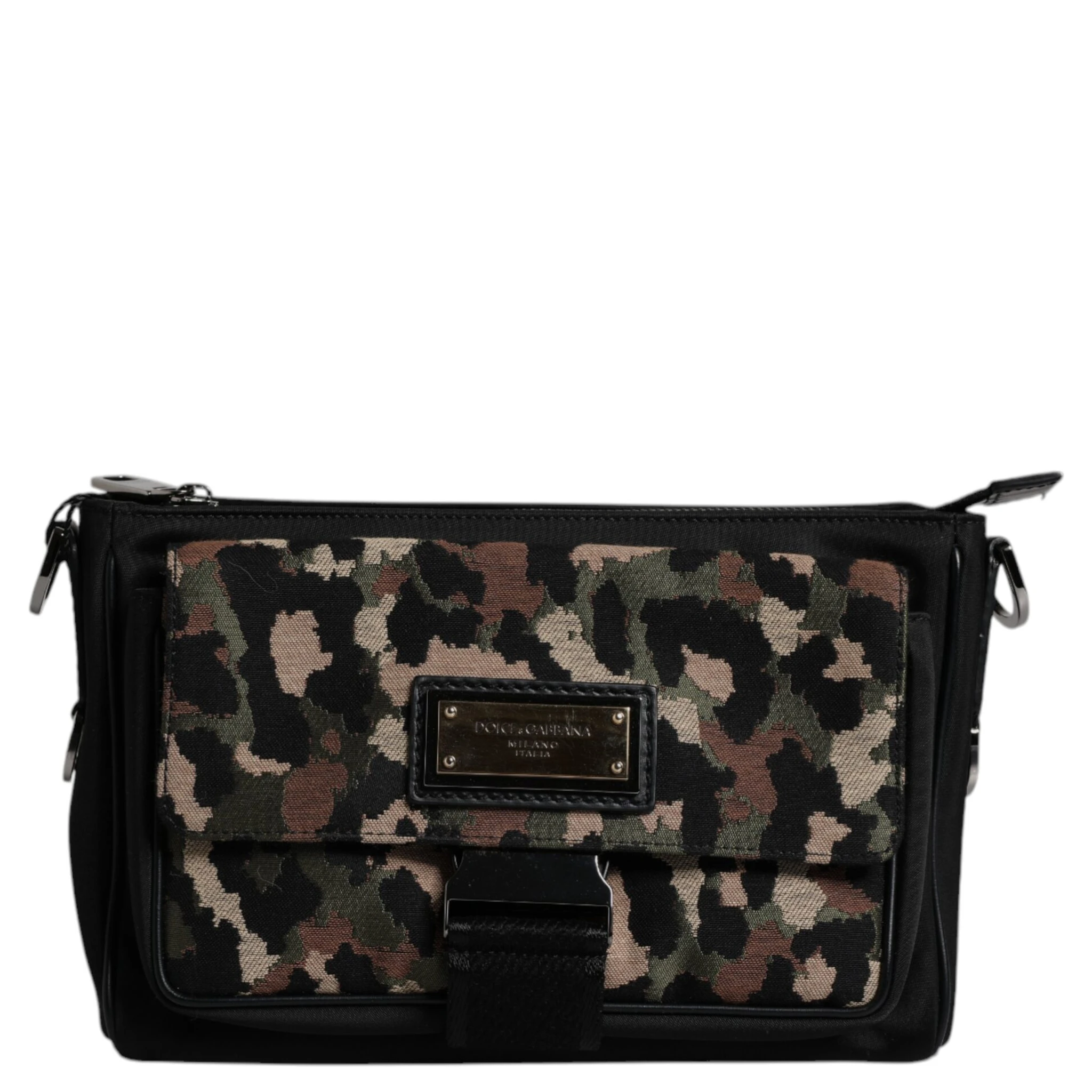 Multicolor Leopard Jacquard Crossbody Bag