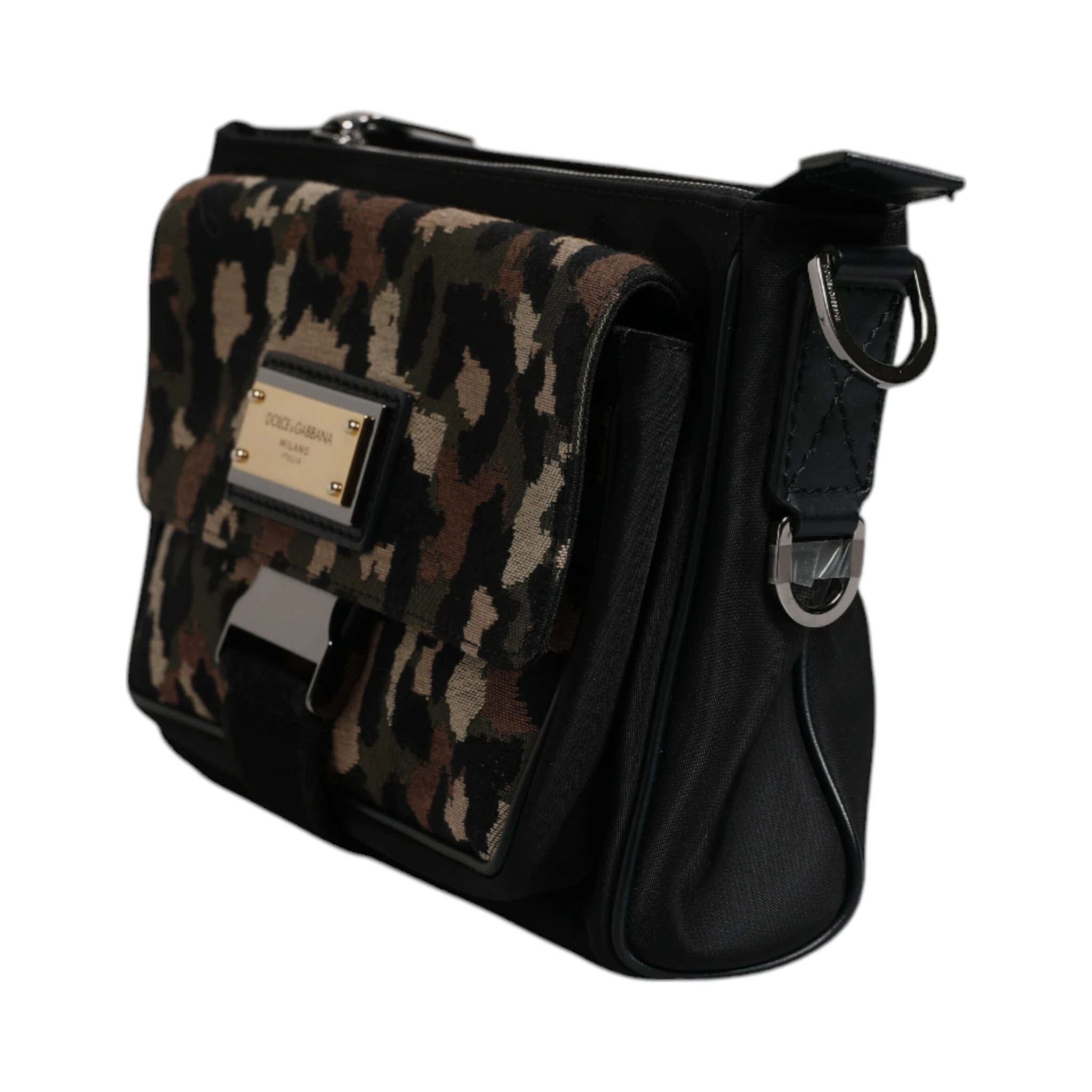 Multicolor Leopard Jacquard Crossbody Bag