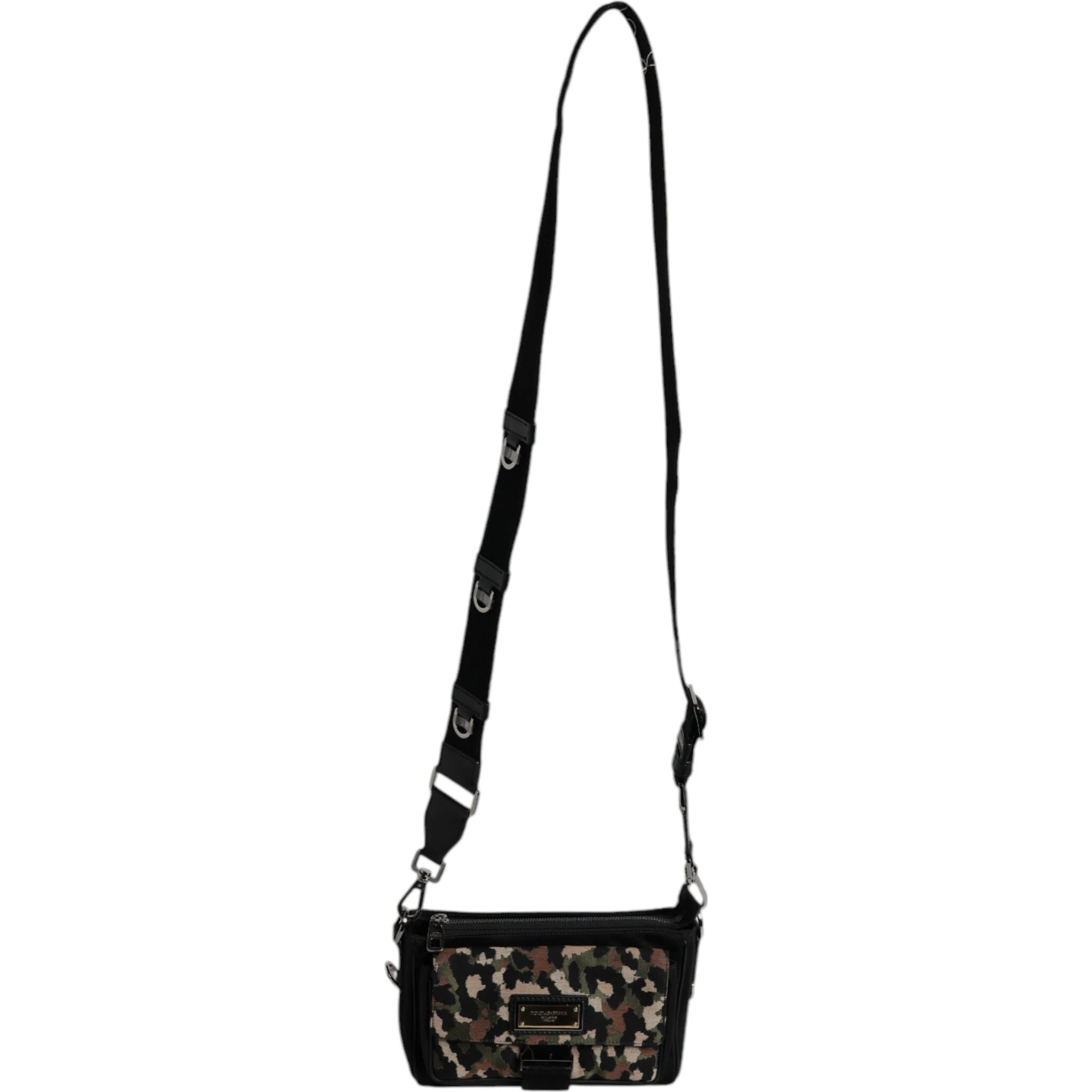 Multicolor Leopard Jacquard Crossbody Bag