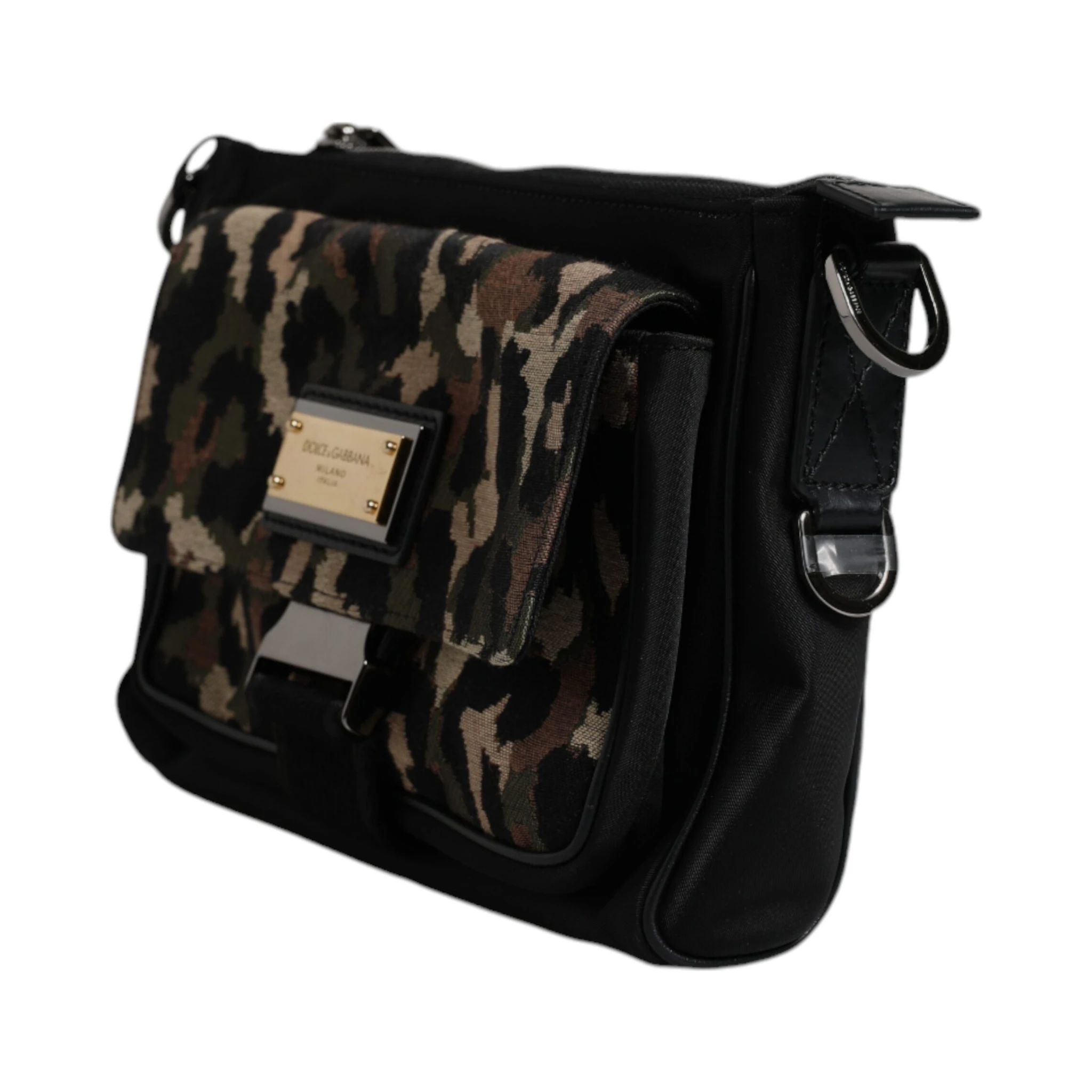 Multicolor Leopard Jacquard Crossbody Bag