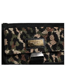 Multicolor Leopard Jacquard Crossbody Bag