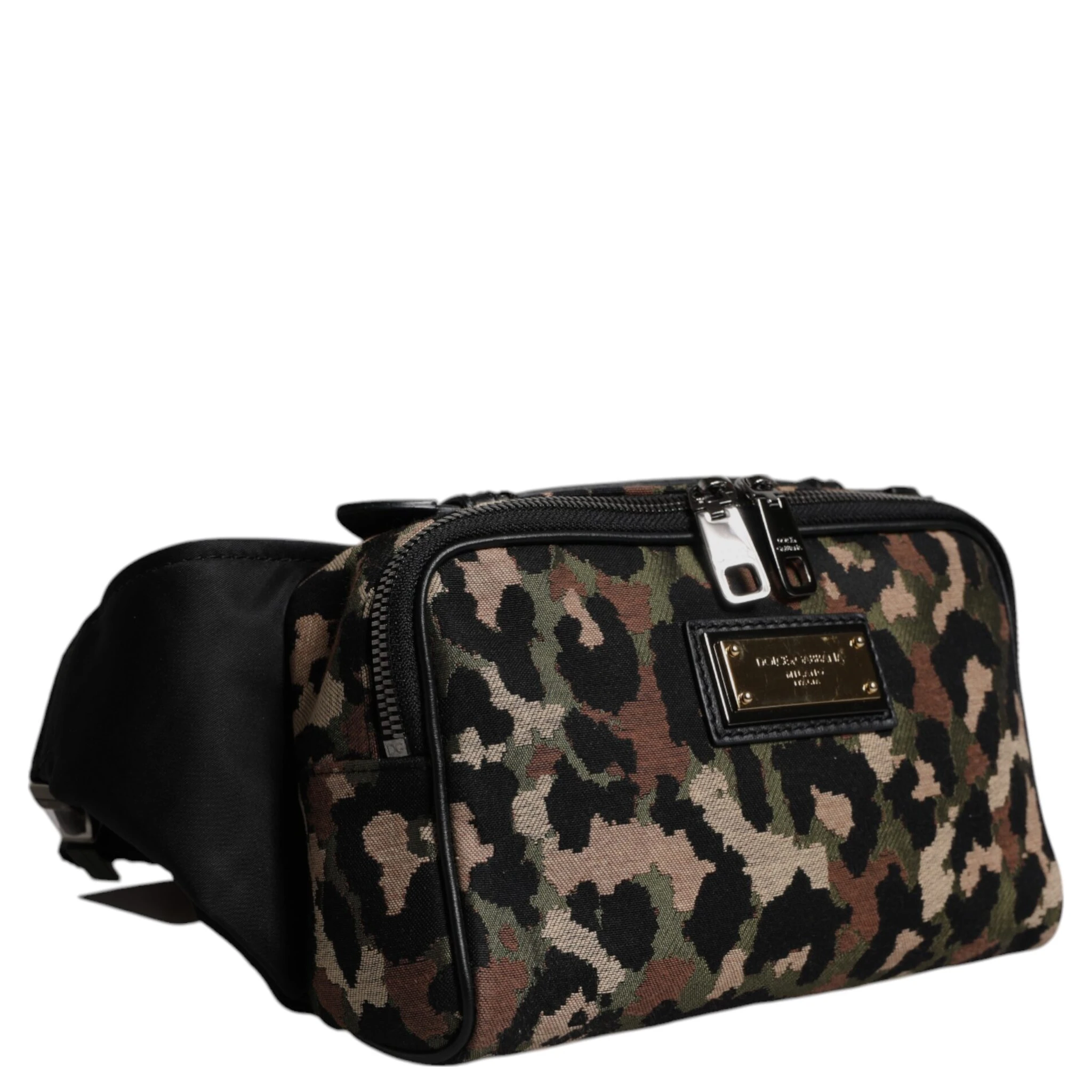 Multicolor Leopard DG Logo Belt Waist Fanny Pack Bag