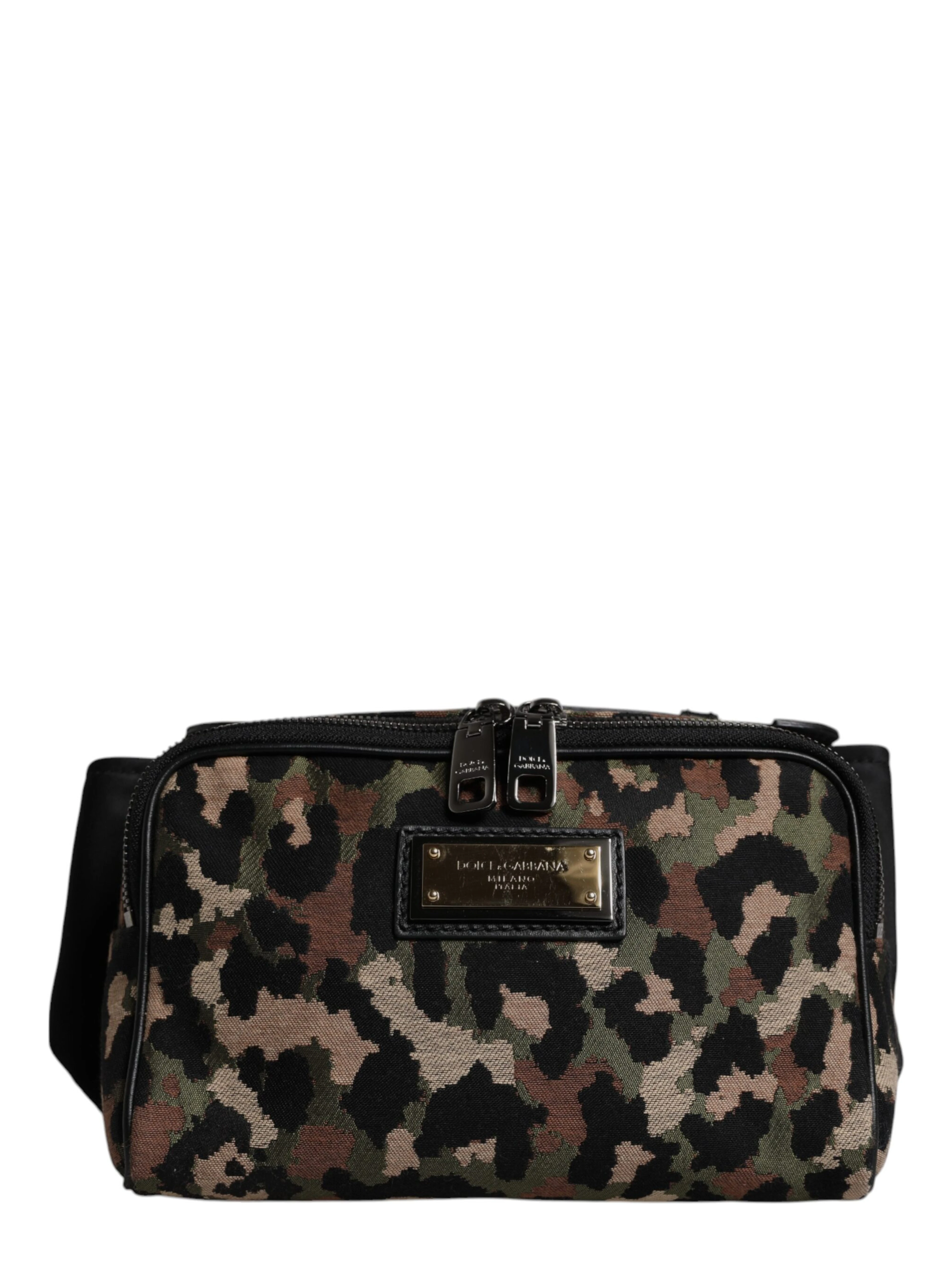 Multicolor Leopard DG Logo Belt Waist Fanny Pack Bag