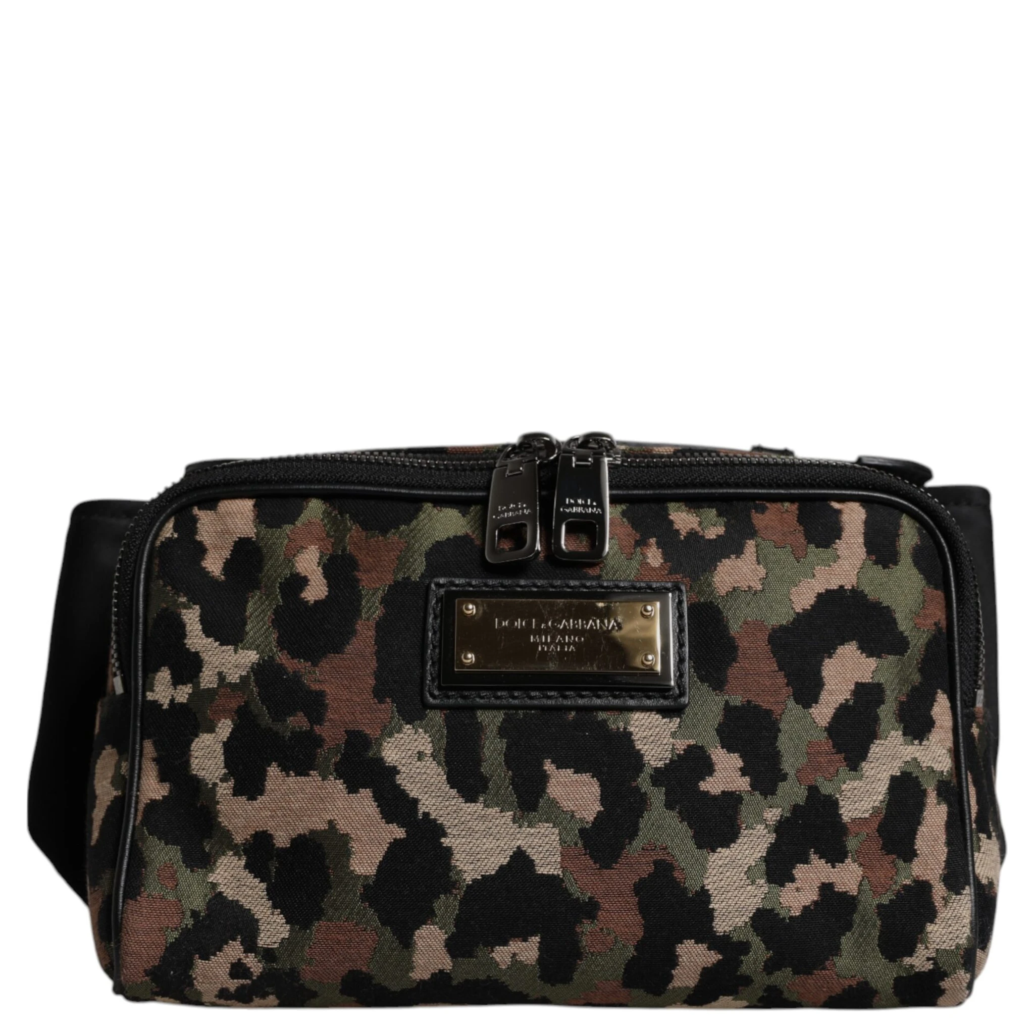 Multicolor Leopard DG Logo Belt Waist Fanny Pack Bag
