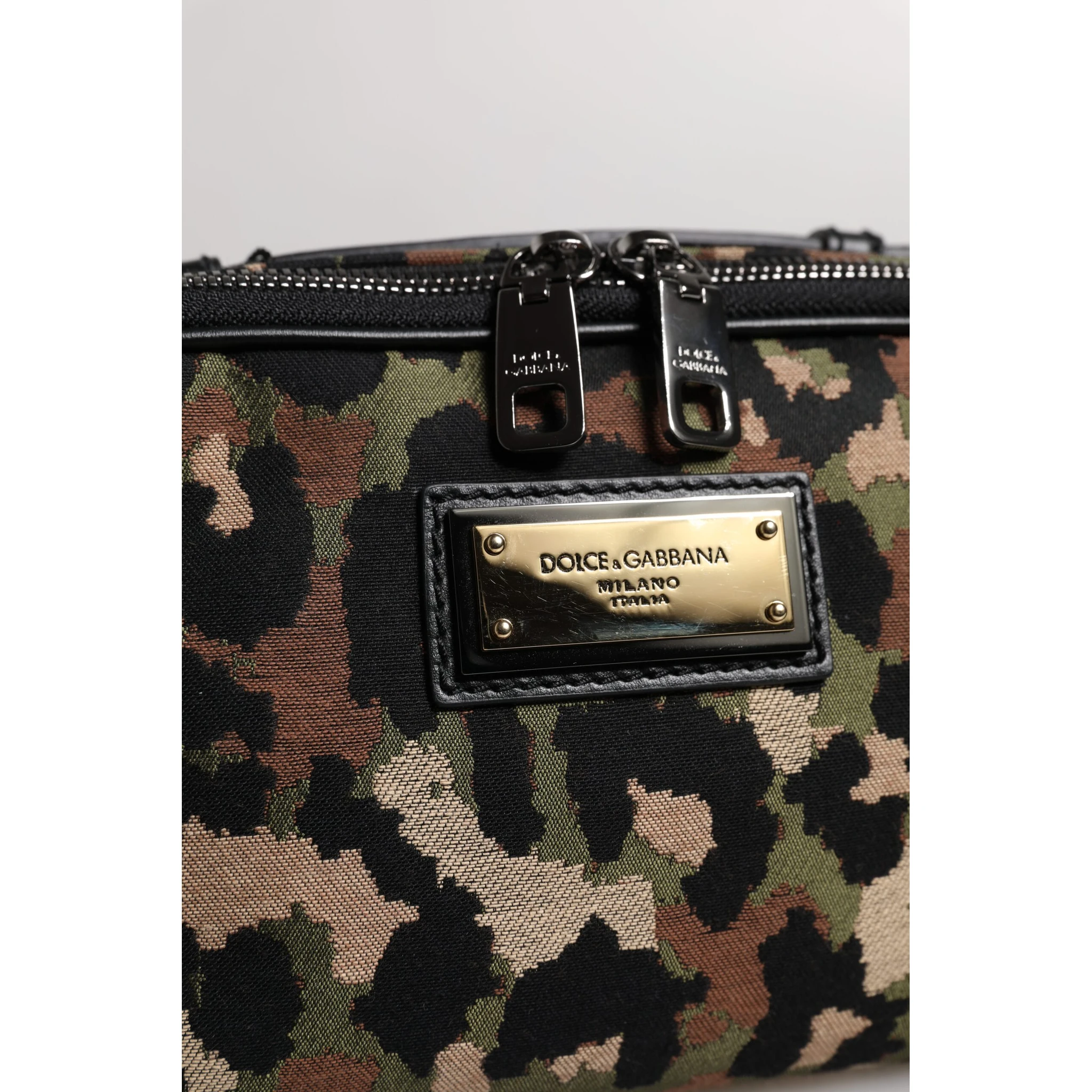 Multicolor Leopard DG Logo Belt Waist Fanny Pack Bag