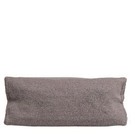 Grey Alpaca Wool Logo Plaque Tote Shoulder Bag