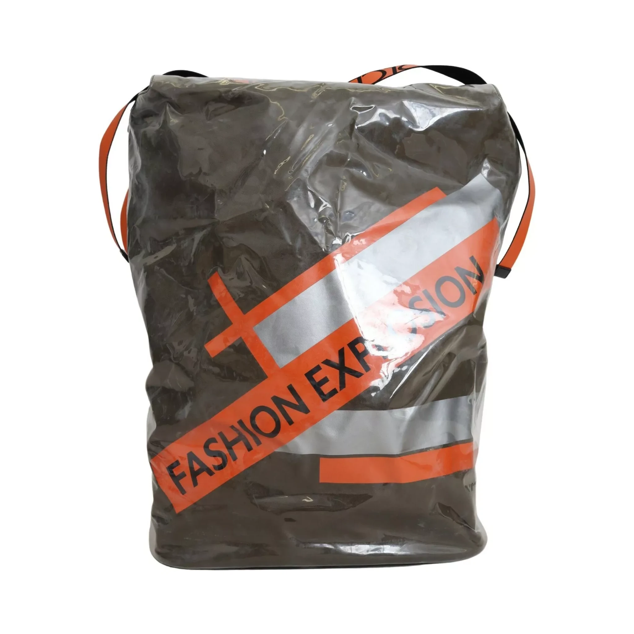 Green Fashion Expression Oversized Plastic Tote Bag
