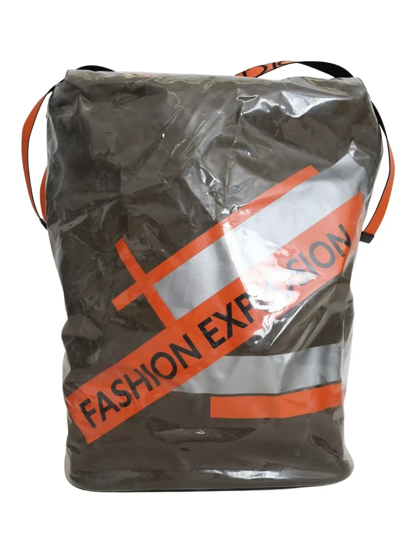 Green Fashion Expression Oversized Plastic Tote Bag