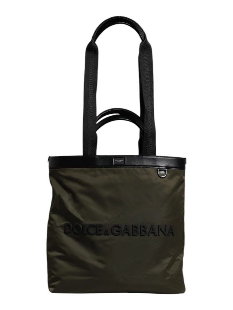 Military Green Nylon Shoulder Strap Tote Bag alternative