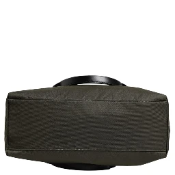 Military Green Nylon Shoulder Strap Tote Bag