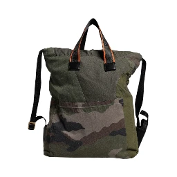 Military Green Patchwork Rucksack Backpack Bag