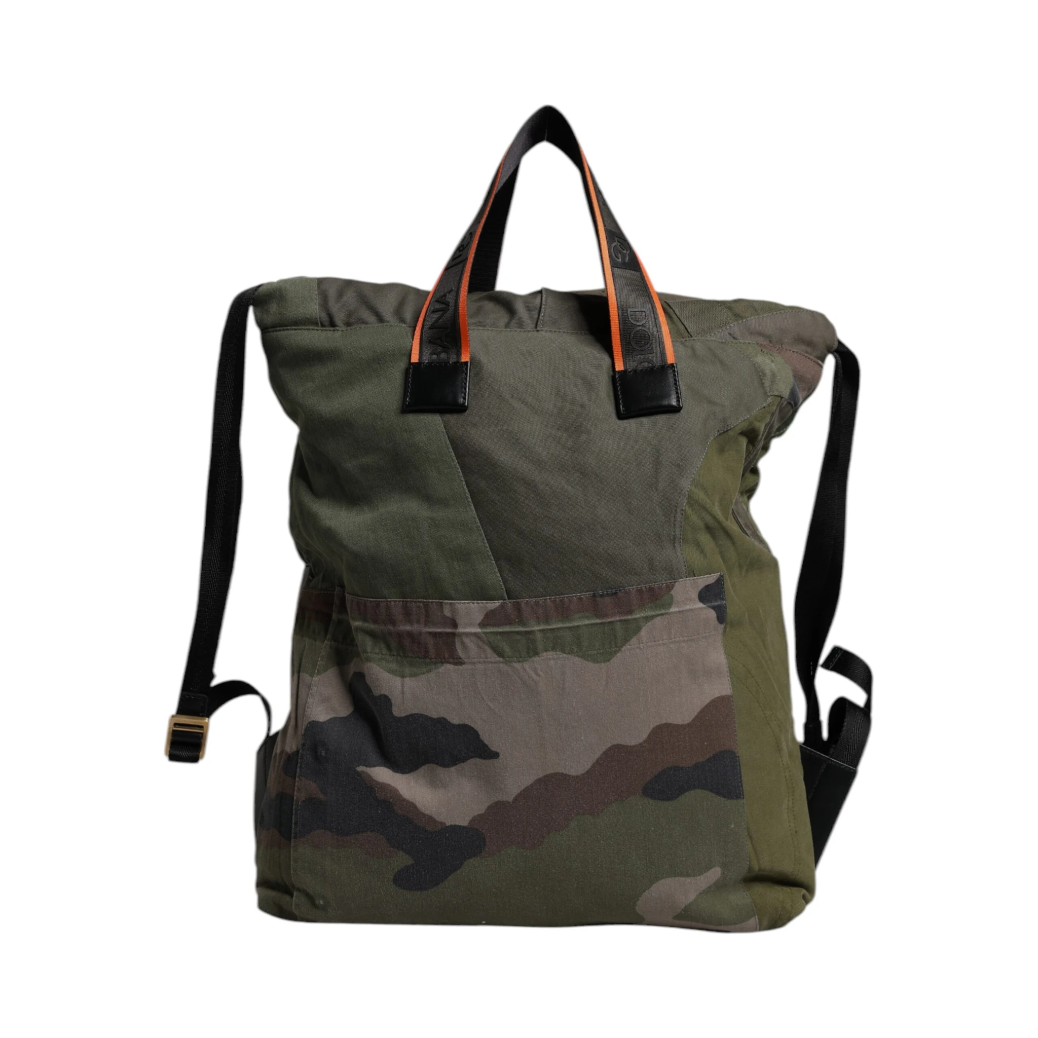 Military Green Patchwork Rucksack Backpack Bag