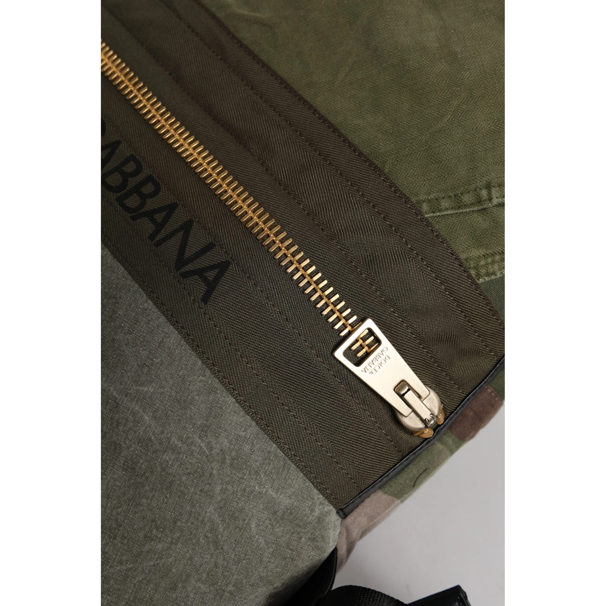 Military Green Patchwork Rucksack Backpack Bag