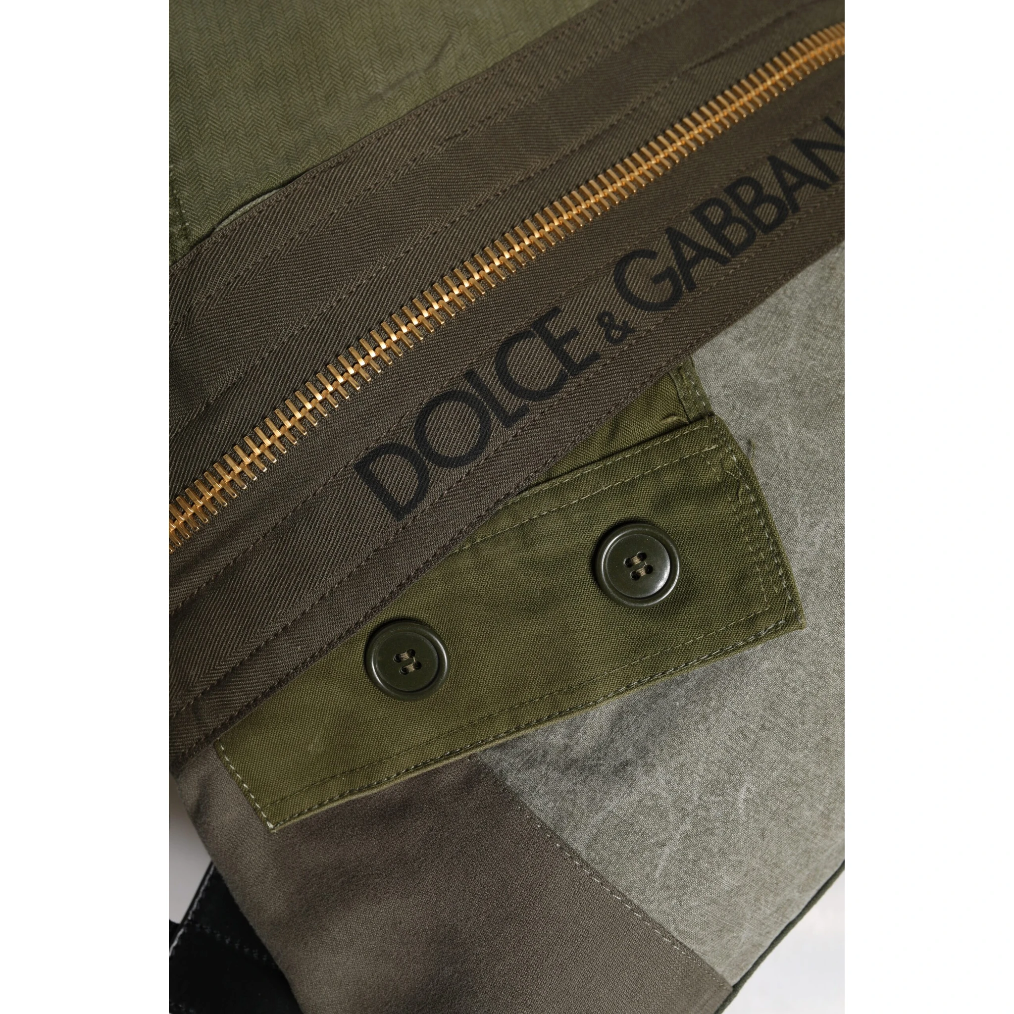 Military Green Patchwork Rucksack Backpack Bag