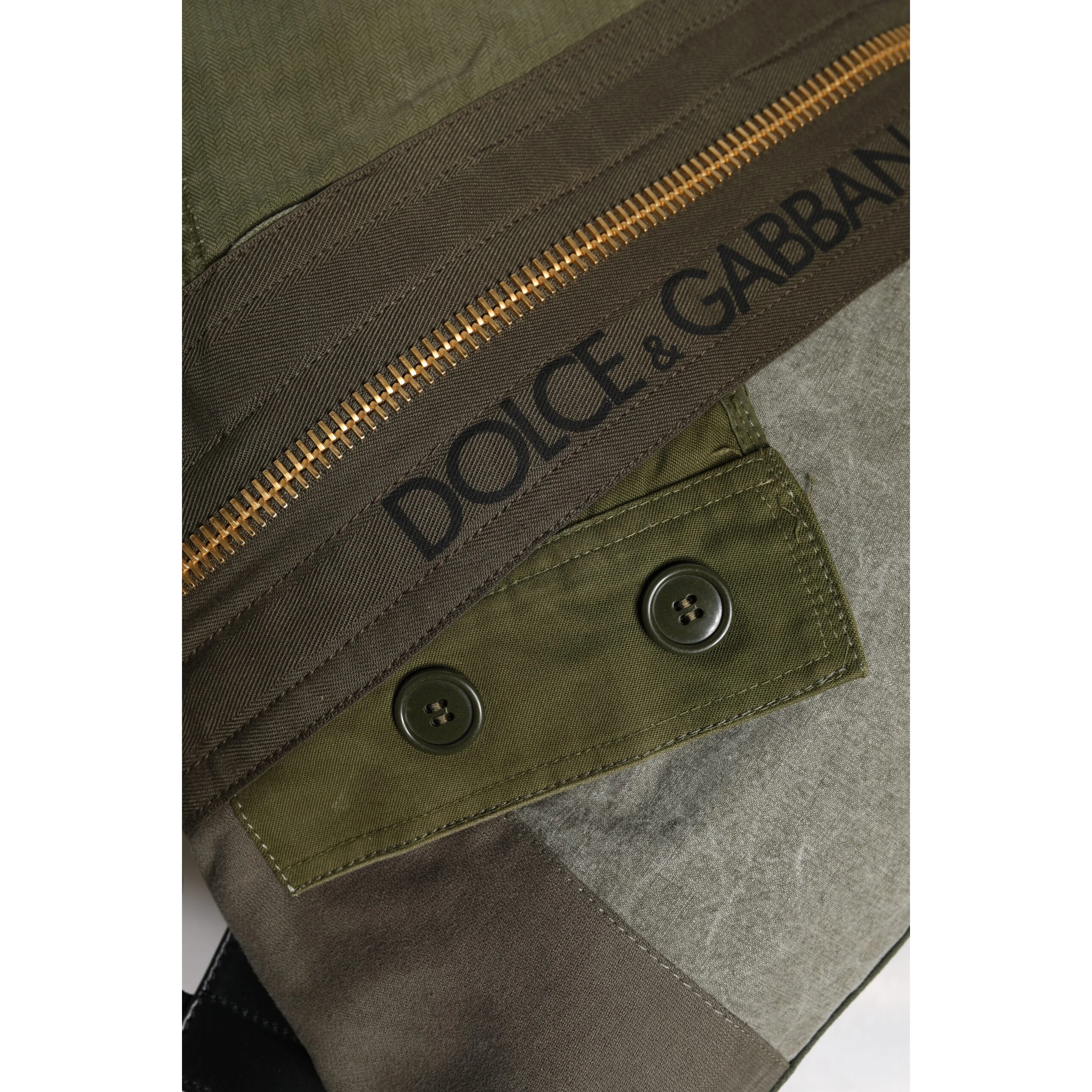 Military Green Patchwork Rucksack Backpack Bag