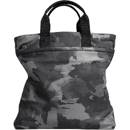 Gray Camo Cotton Multiple Compartments Tote Bag