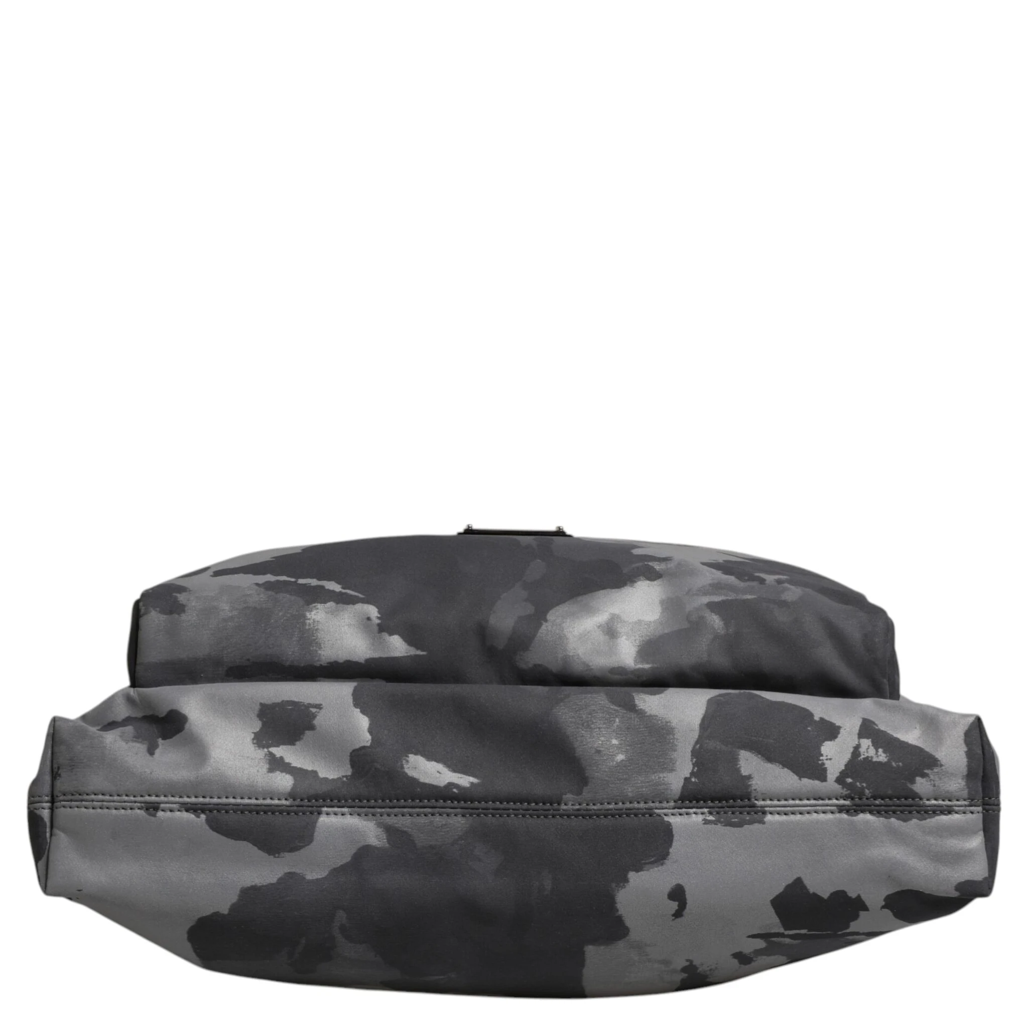 Gray Camo Cotton Multiple Compartments Tote Bag