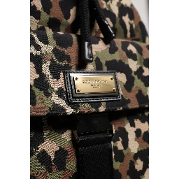 Multicolor Leopard Cotton Shoulder Bucket Bag