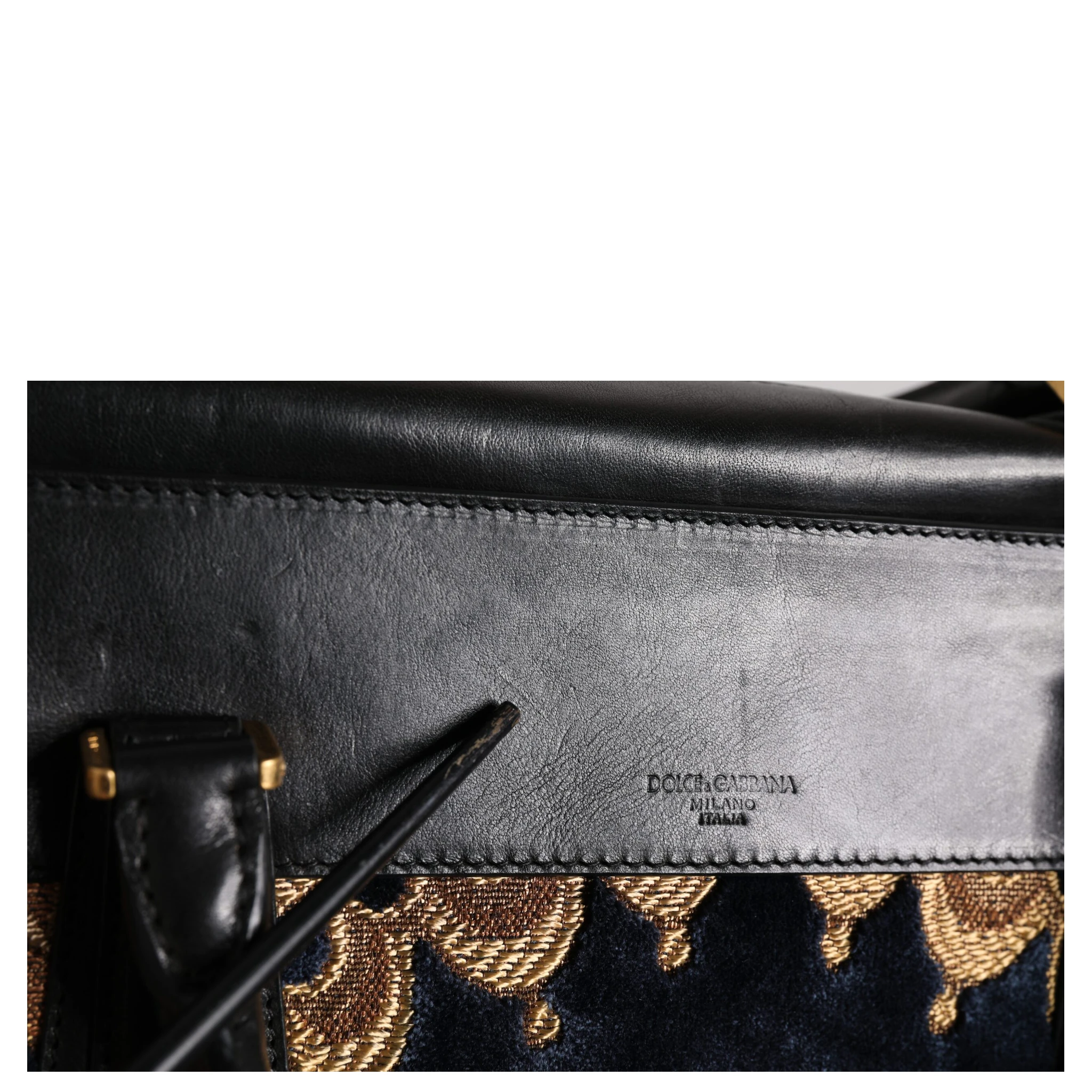 Black Floral Jacquard Handbag Shoulder Tote Bag