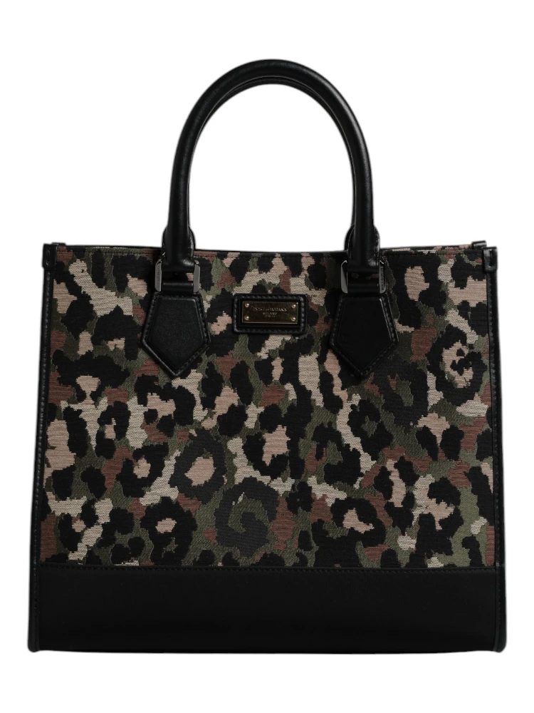 Multicolor Leopard Shopping Tote Shoulder Bag
