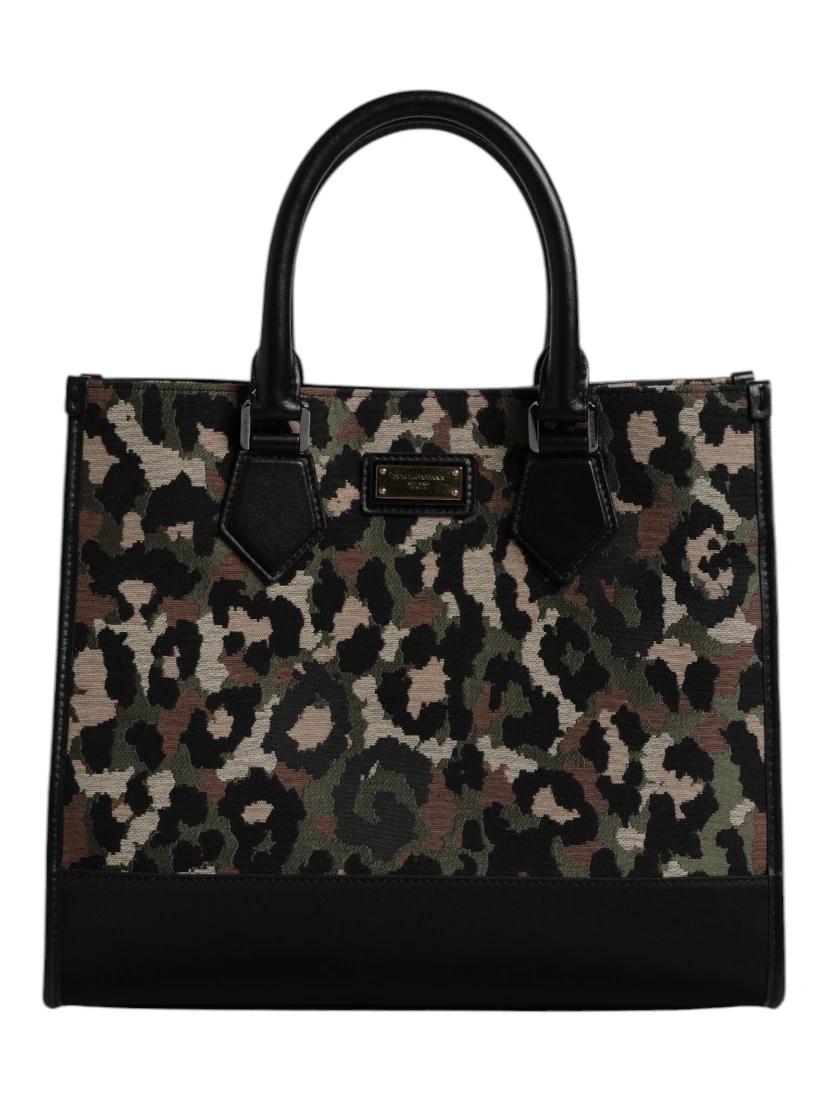 Multicolor Leopard Shopping Tote Shoulder Bag