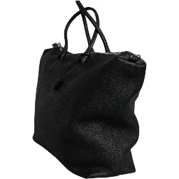 Black Calfskin Leather Hand Shoulder Duffle Bag