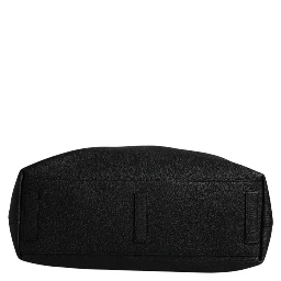 Black Calfskin Leather Hand Shoulder Duffle Bag