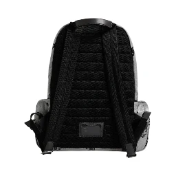 Polyester Gray Black DG Logo Plaque Backpack Bag