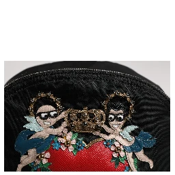 Black Nylon #DGFAMILY Embellished Backpack VULCANO Bag