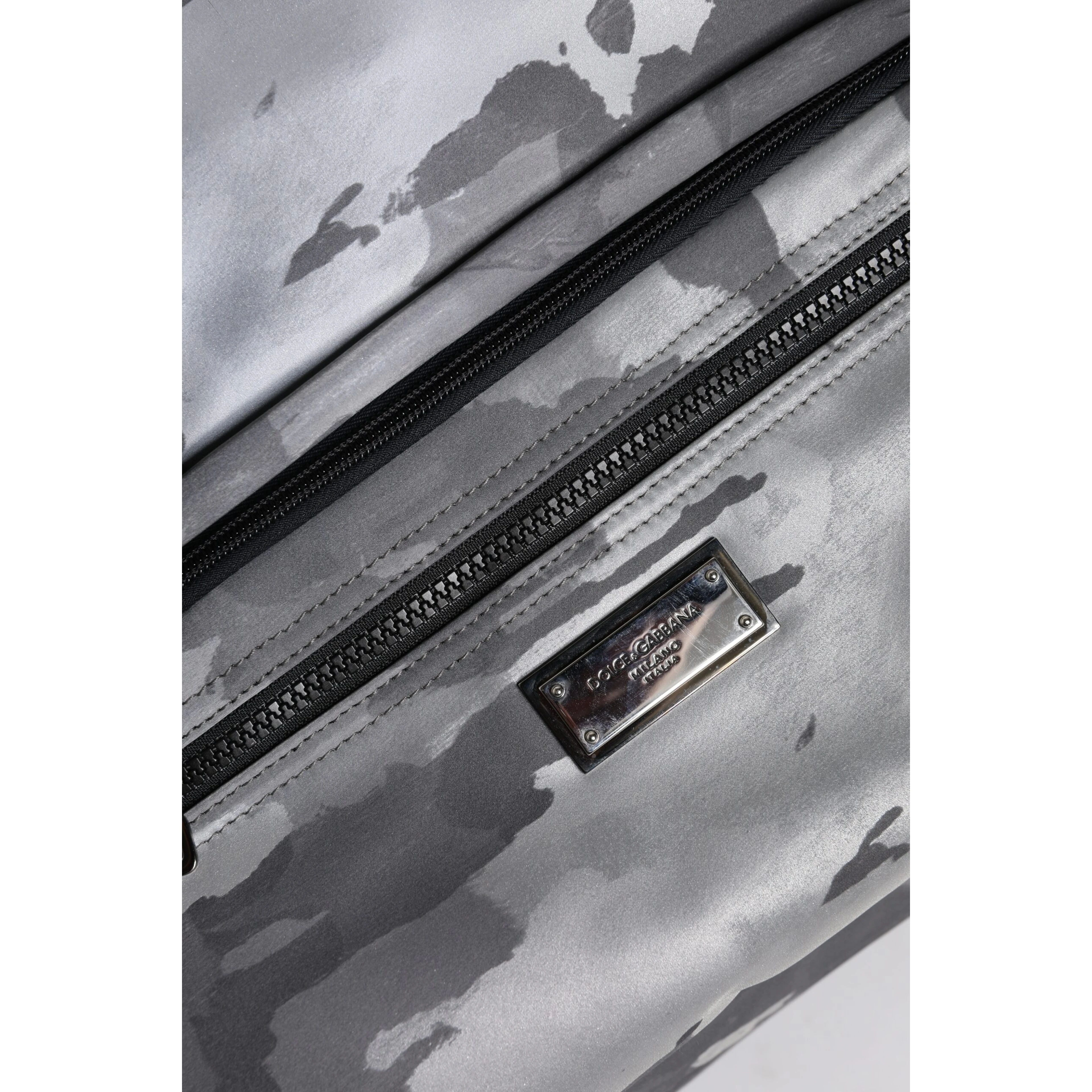 Black Camouflage Shoulder Strap Logo Plaque Bag