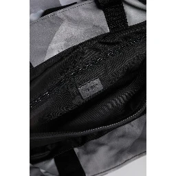 Black Camouflage Shoulder Strap Logo Plaque Bag