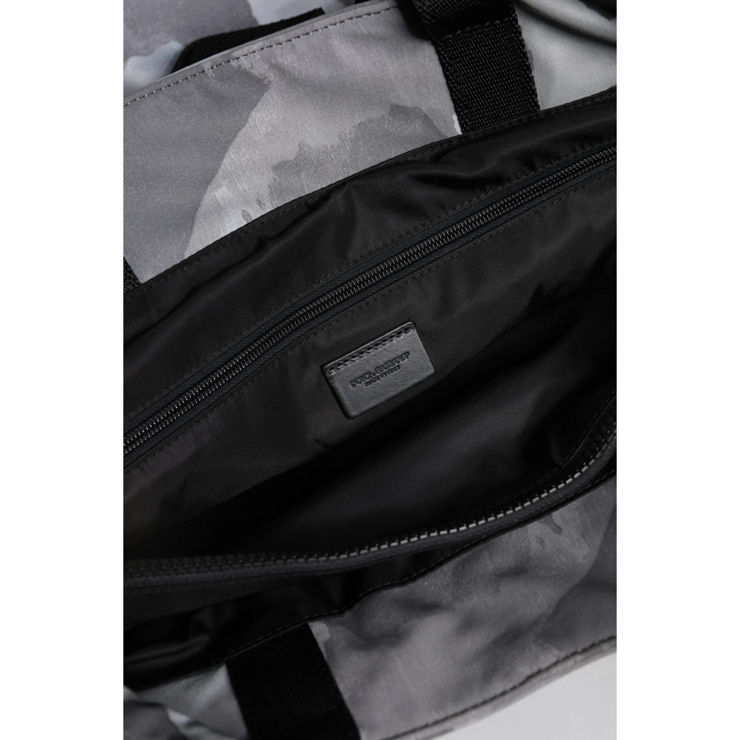 Black Camouflage Shoulder Strap Logo Plaque Bag