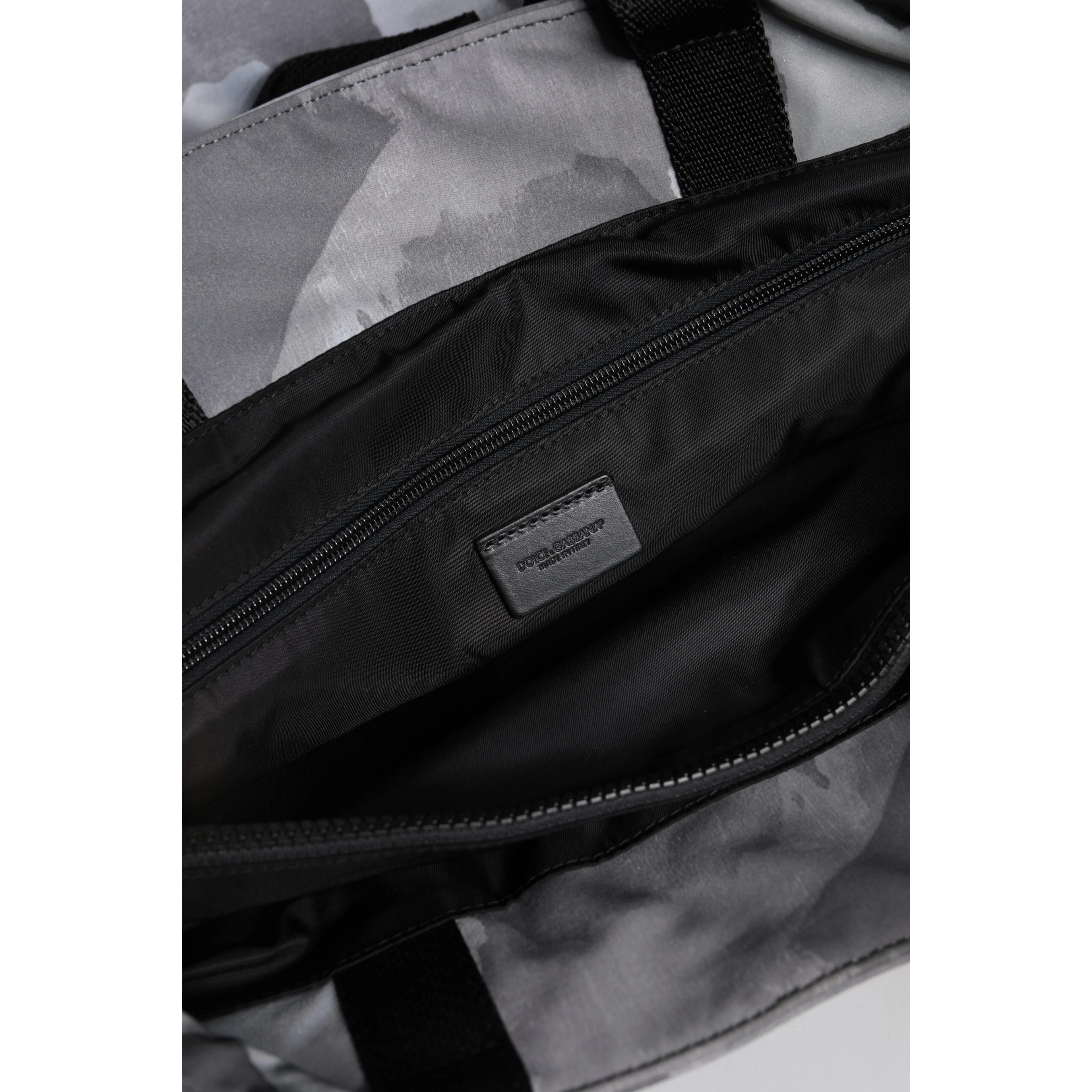 Black Camouflage Shoulder Strap Logo Plaque Bag