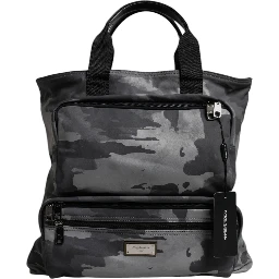 Black Camouflage Shoulder Strap Logo Plaque Bag