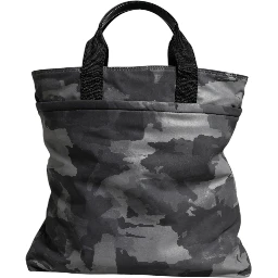 Black Camouflage Shoulder Strap Logo Plaque Bag