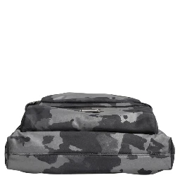 Black Camouflage Shoulder Strap Logo Plaque Bag
