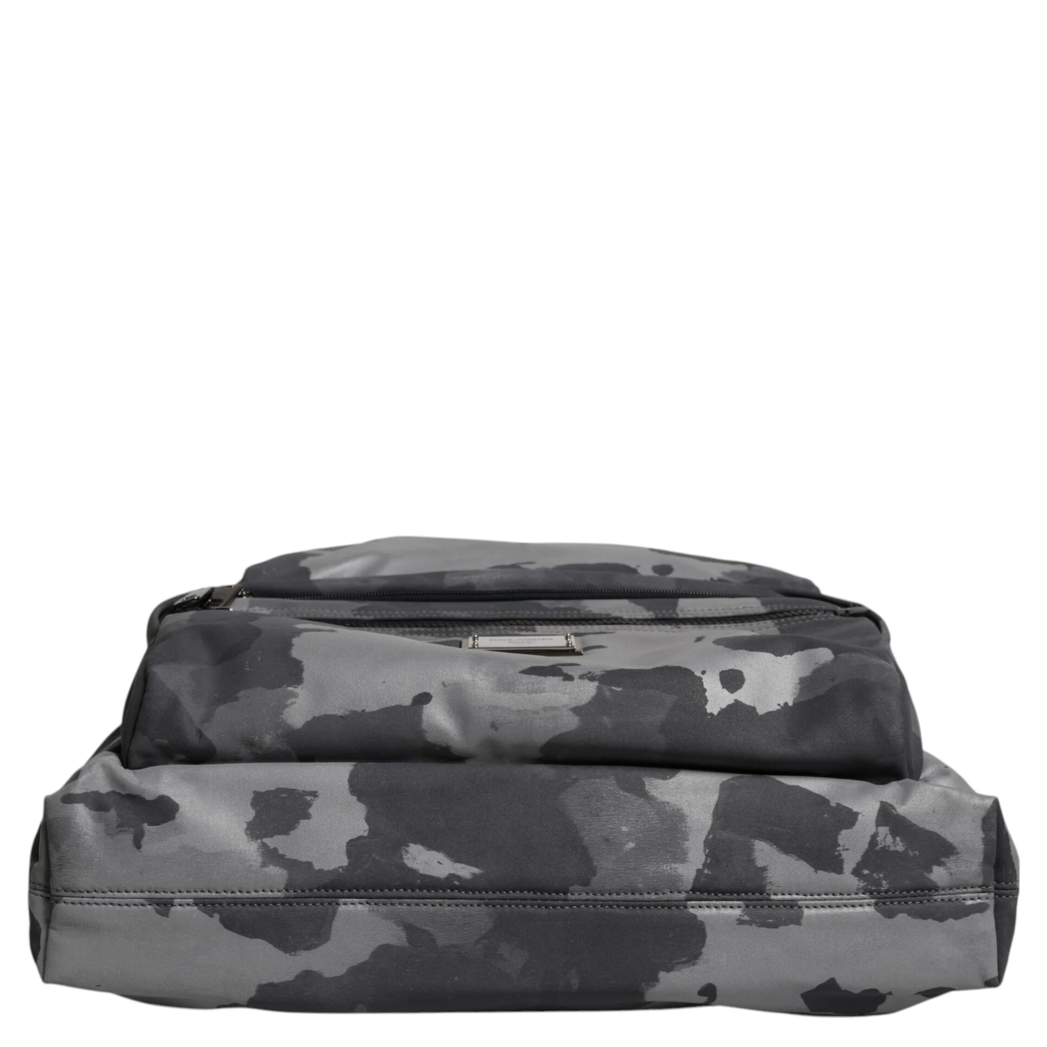 Black Camouflage Shoulder Strap Logo Plaque Bag