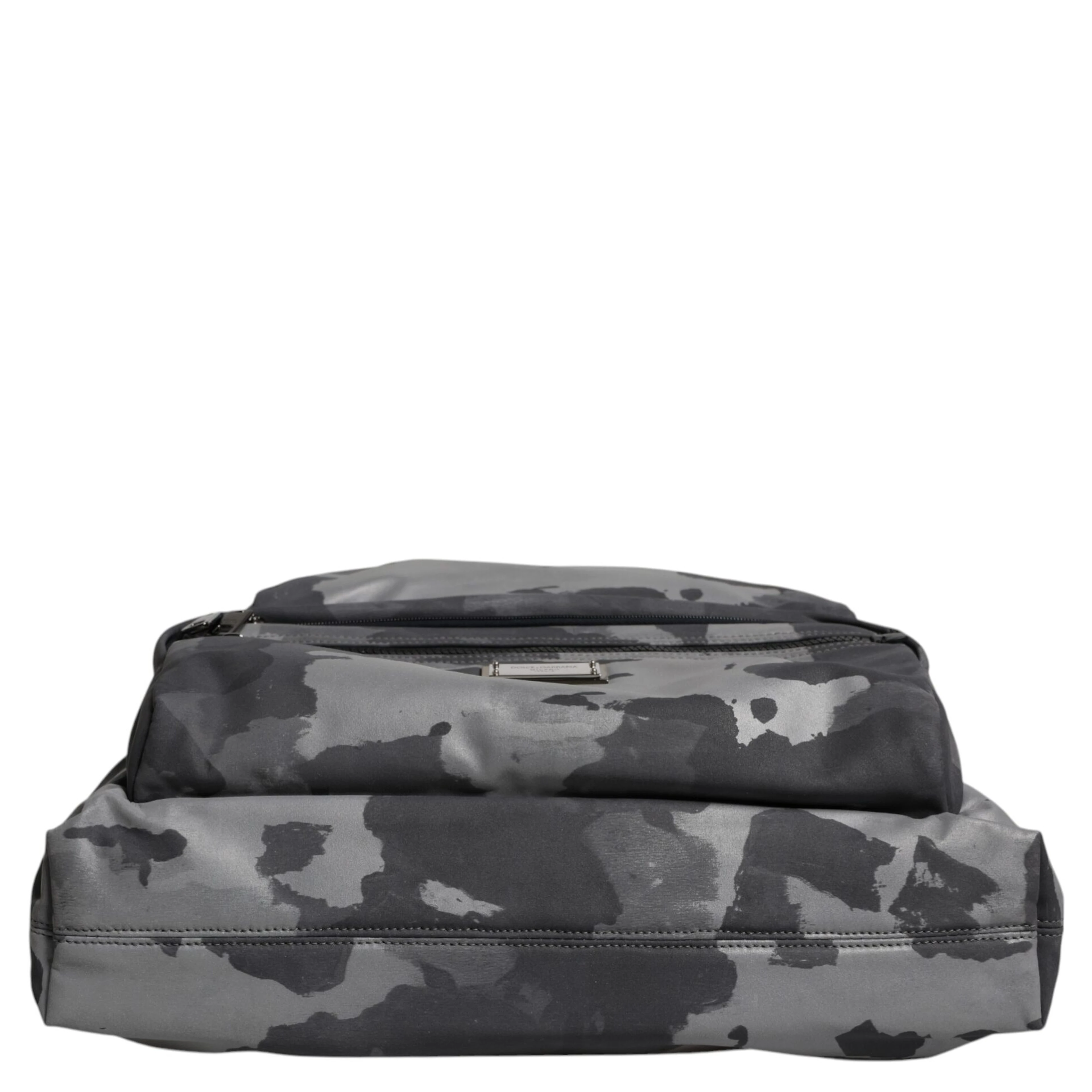 Black Camouflage Shoulder Strap Logo Plaque Bag