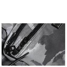 Black Camouflage Shoulder Strap Logo Plaque Bag