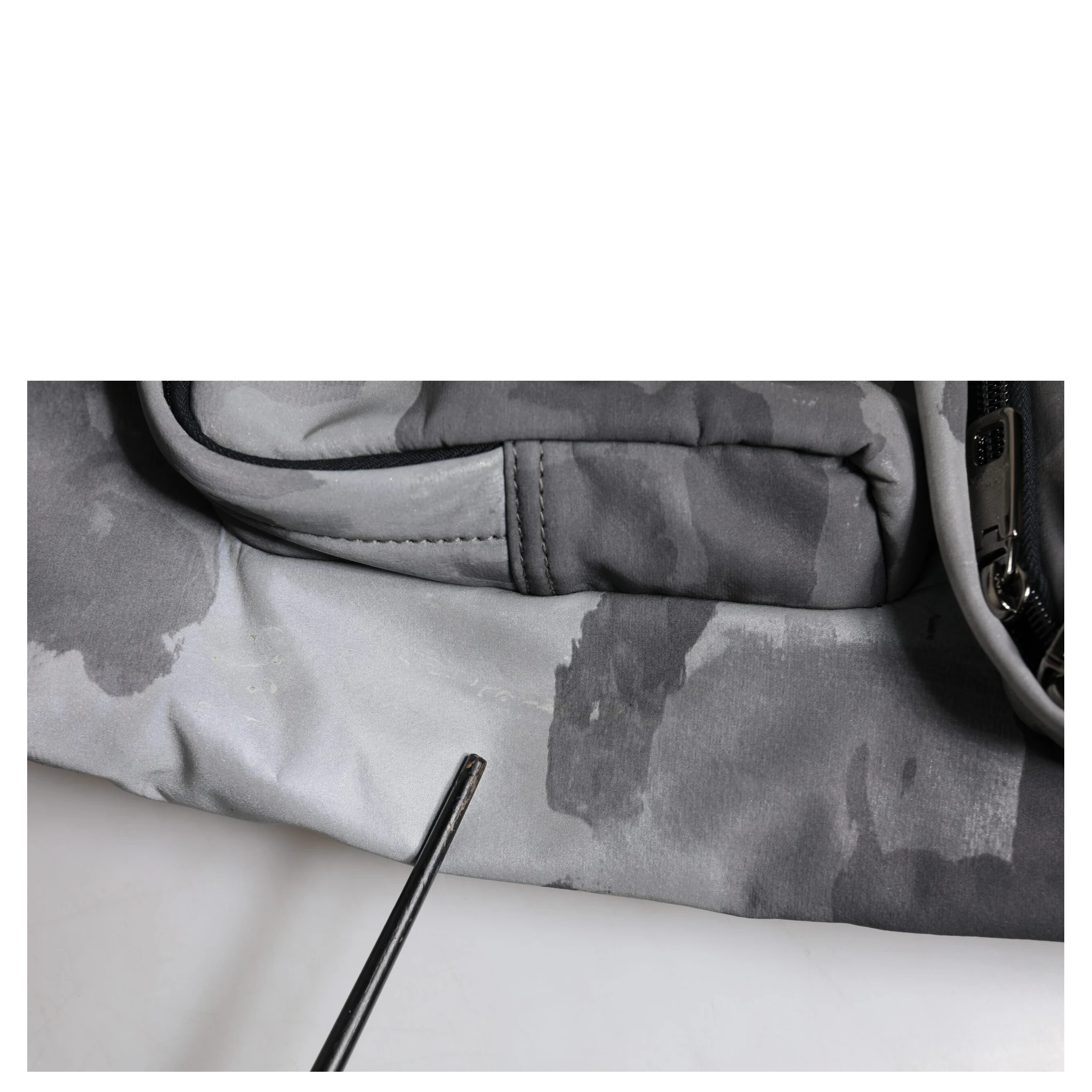 Black Camouflage Shoulder Strap Logo Plaque Bag