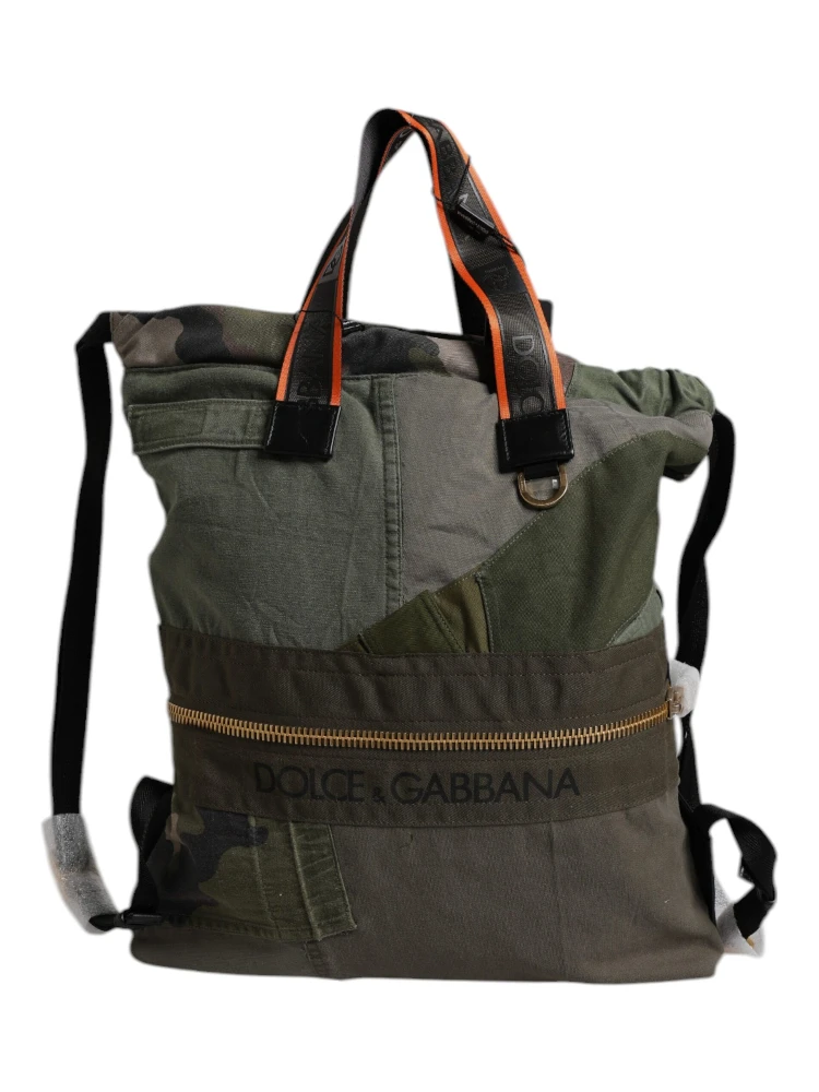 Military Green Patchwork Rucksack Backpack Bag alternative