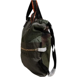 Military Green Patchwork Rucksack Backpack Bag