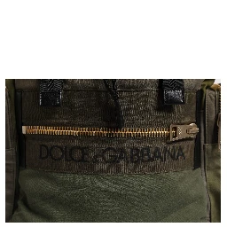 Military Green Patchwork School Backpack Bag