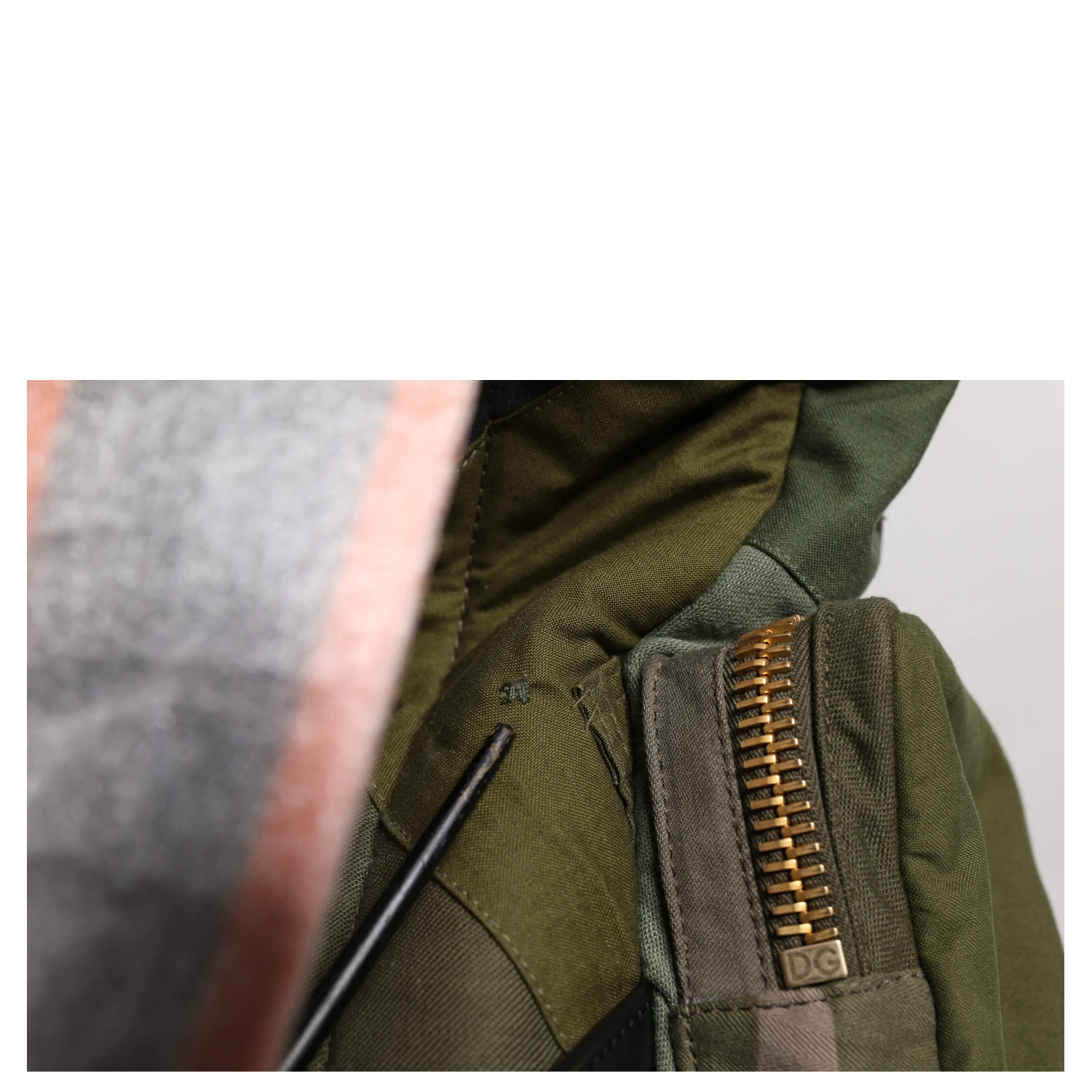 Military Green Patchwork Travel Backpack Bag