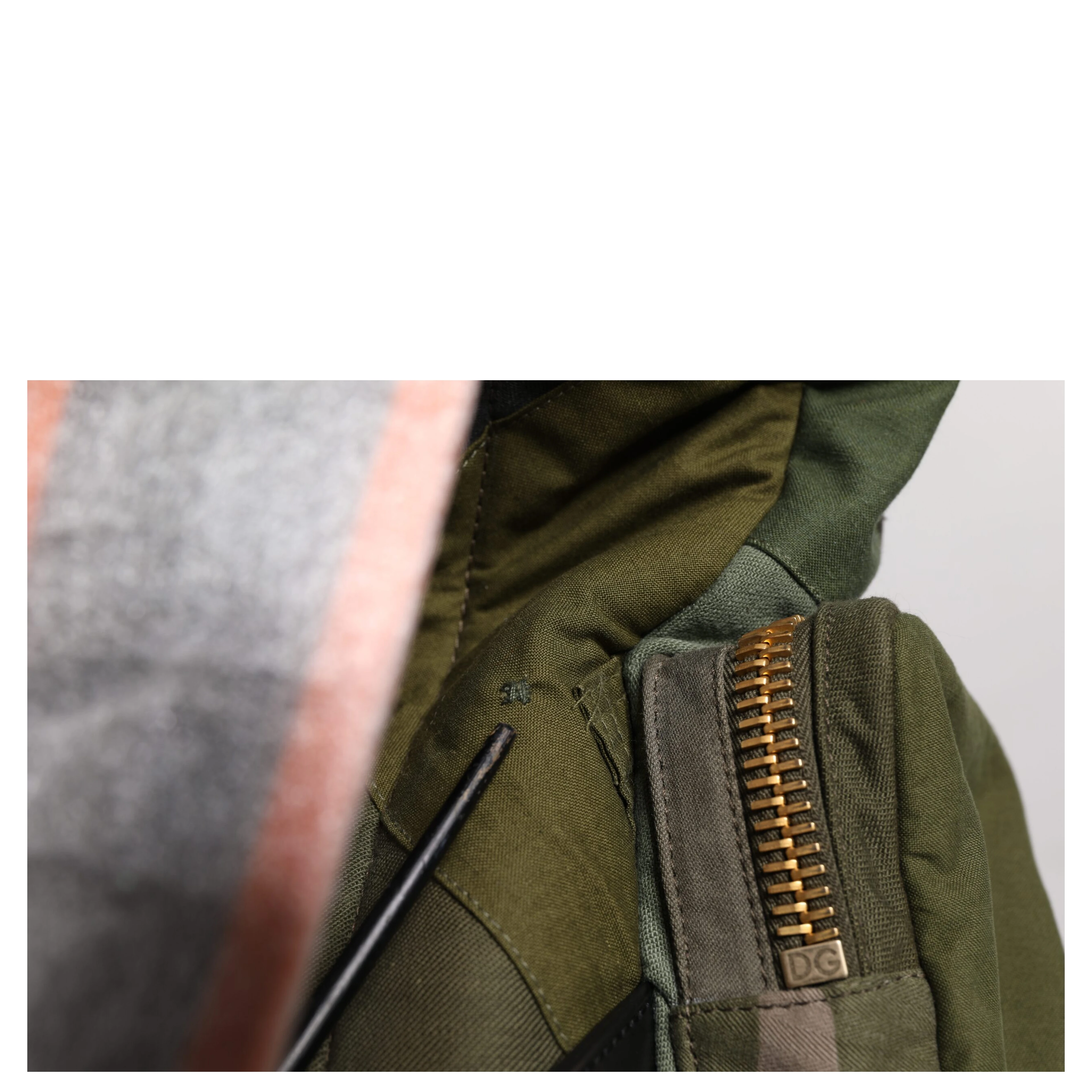 Military Green Patchwork Travel Backpack Bag