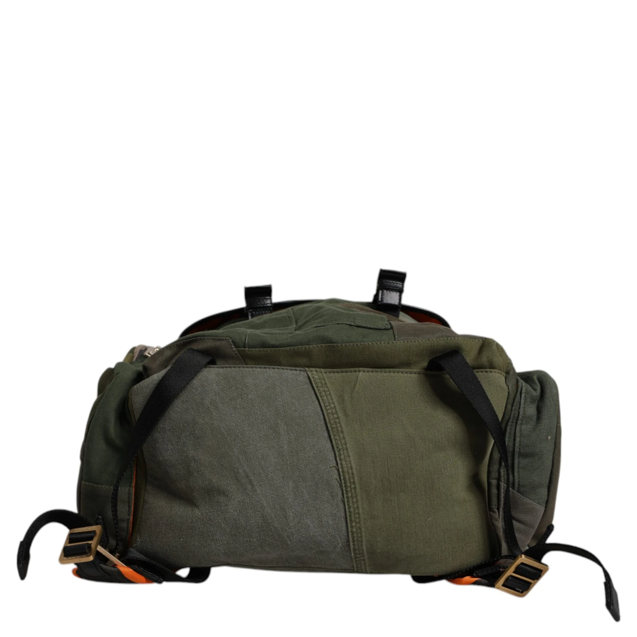 Military Green Patchwork Travel Backpack Bag