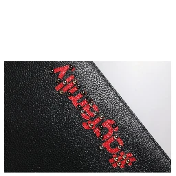 Black #DGFamily Embellished Leather Clutch Bag