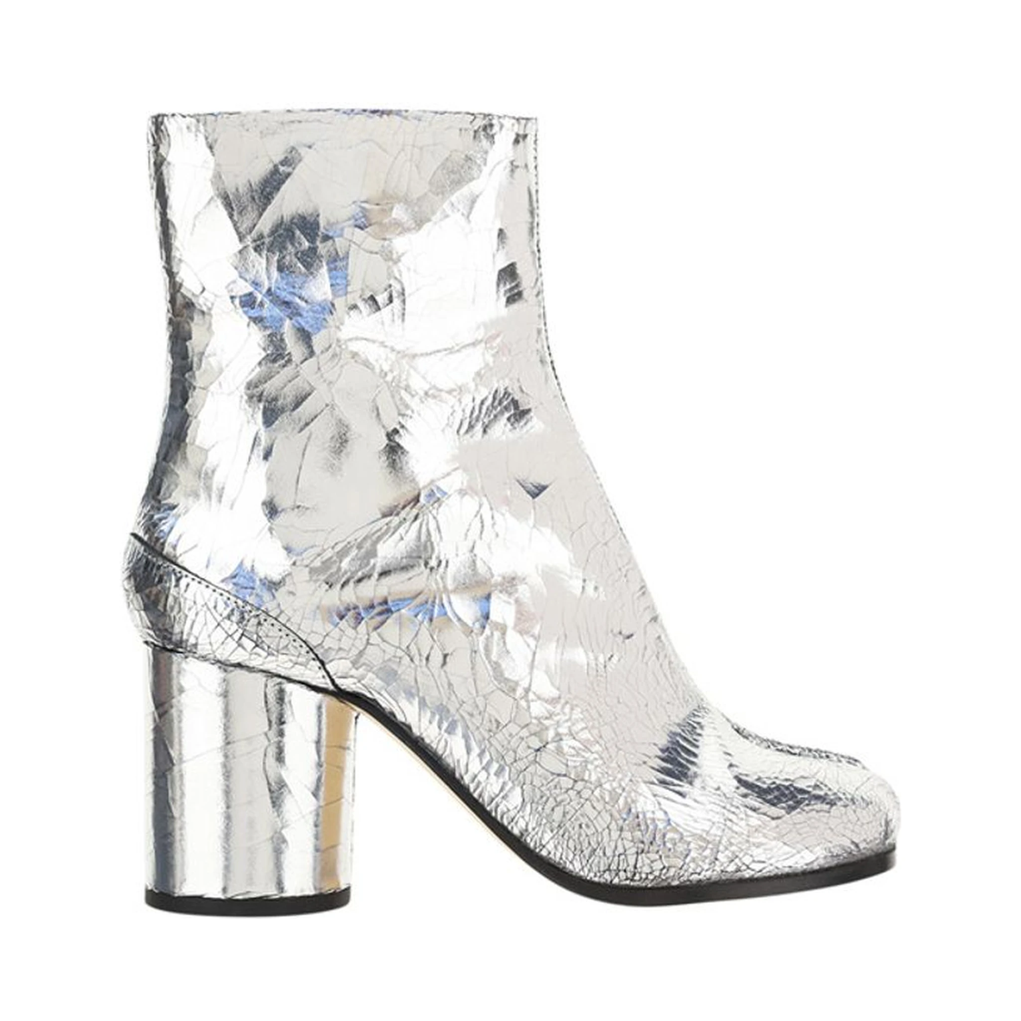 Gray Calf Leather Bos Taurus Ankle Boots