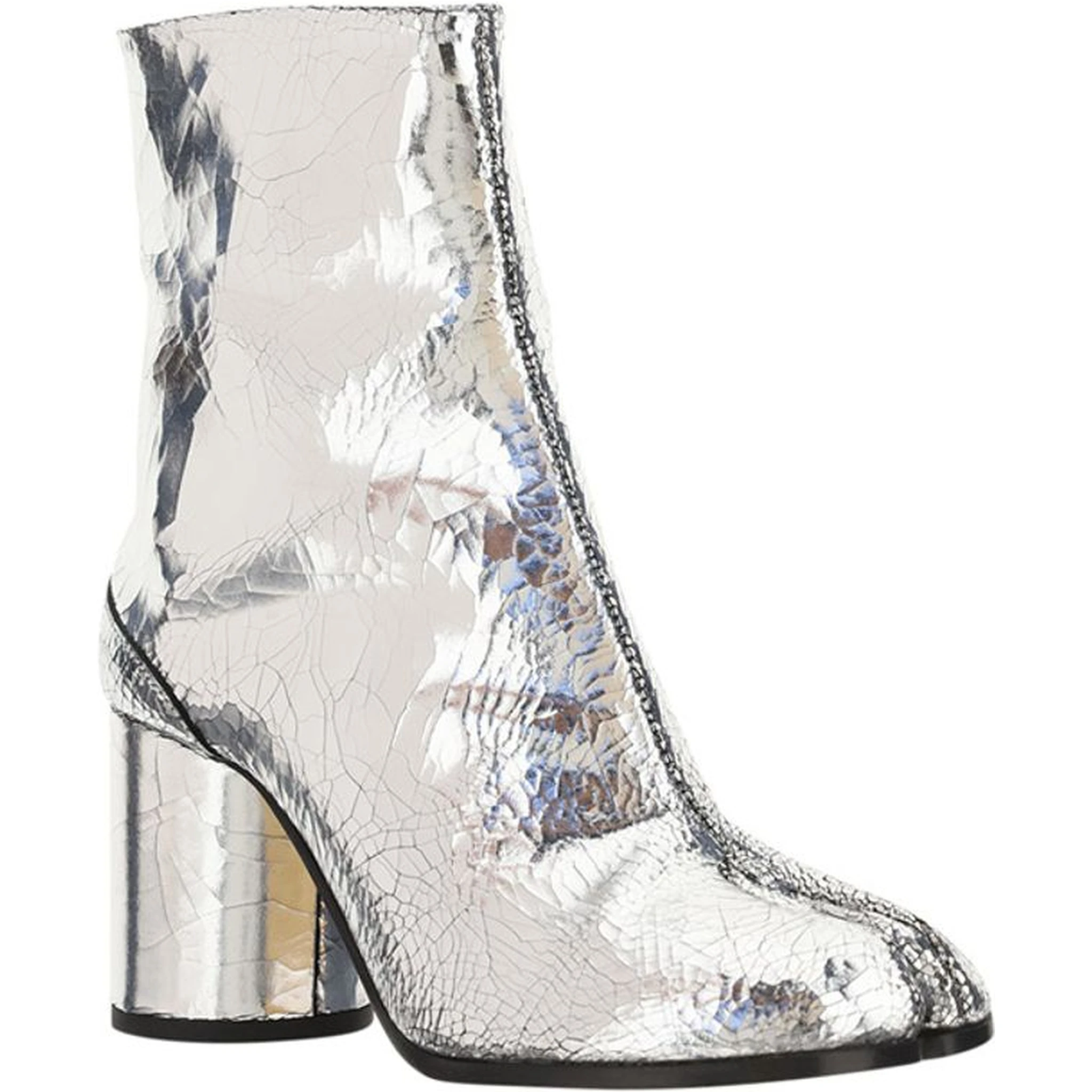 Gray Calf Leather Bos Taurus Ankle Boots