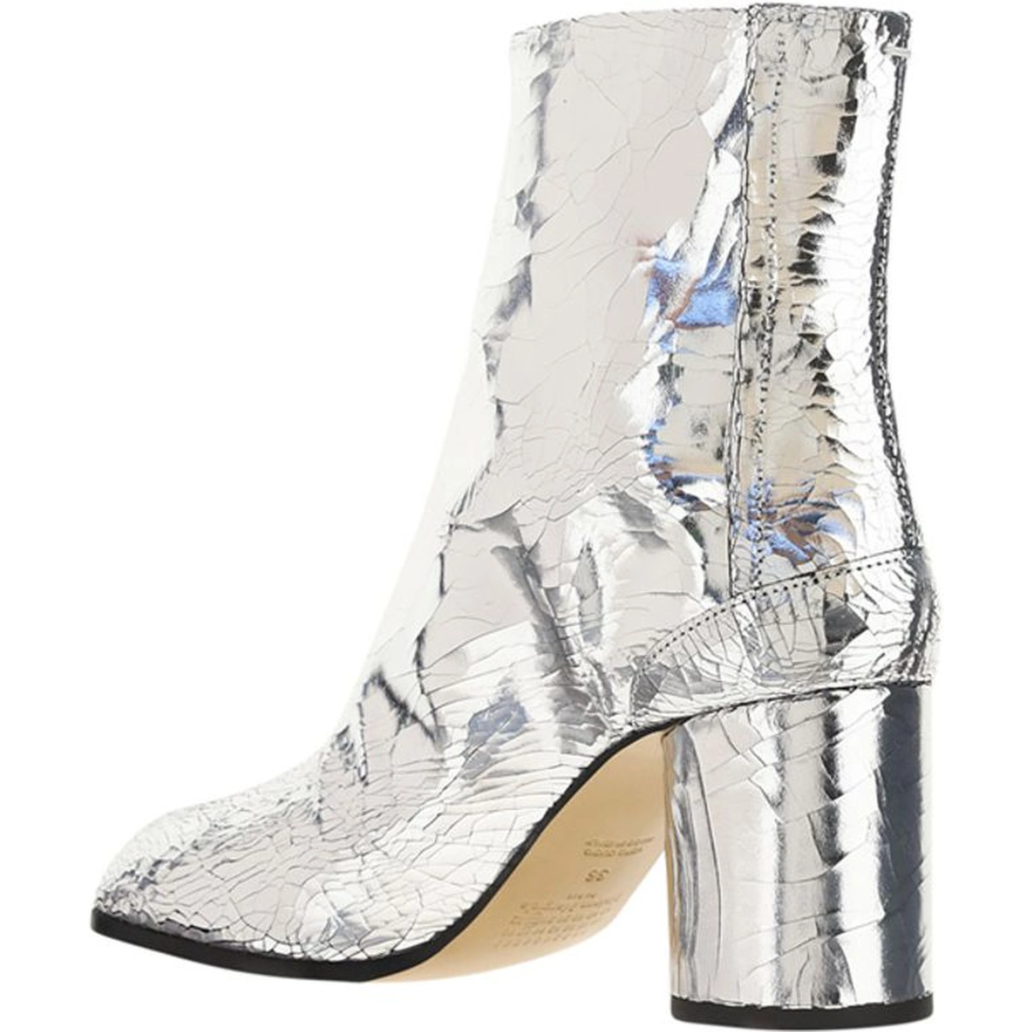 Gray Calf Leather Bos Taurus Ankle Boots